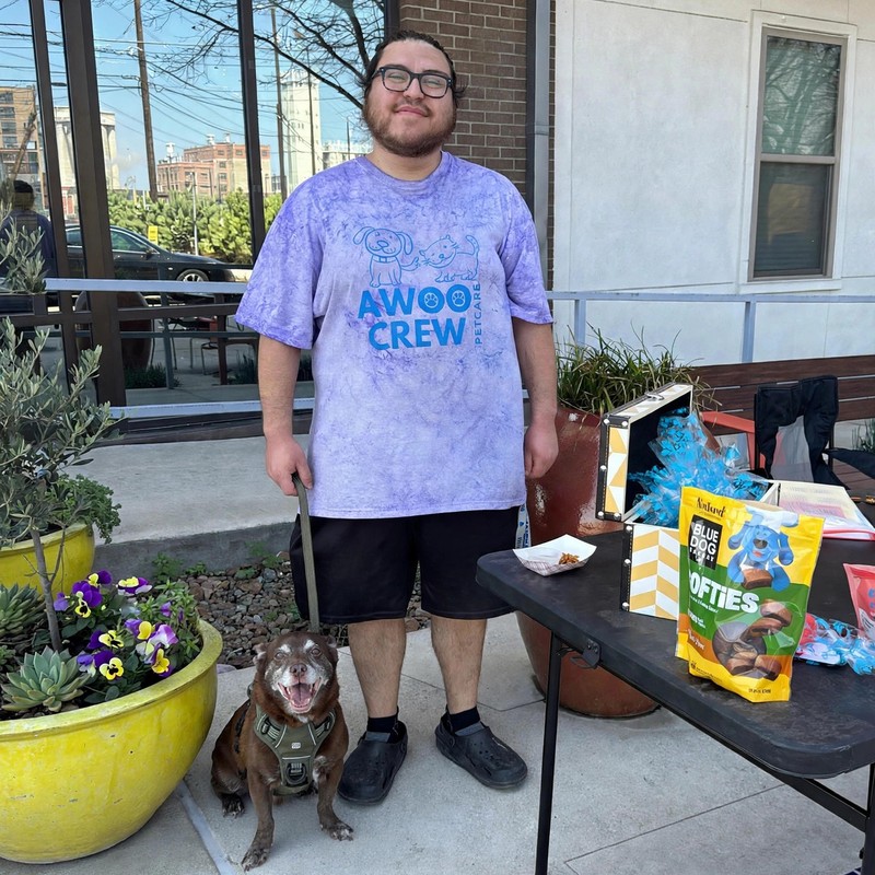 Nacho with his dog Canelo